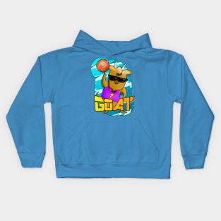 21 Greatest of All Time GOAT Cartoon Design Kids Hoodie